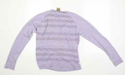 Merrell Womens Purple Striped Pullover Jumper Size 14