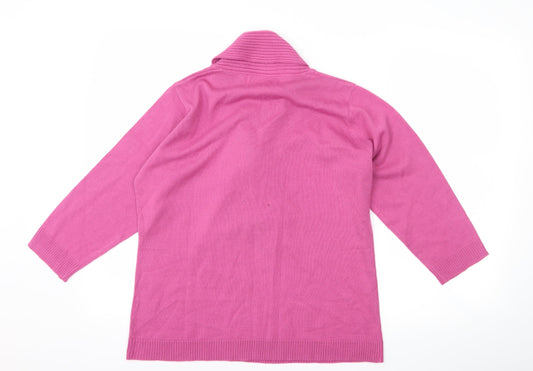 EWM Womens Purple Pullover Jumper Size M