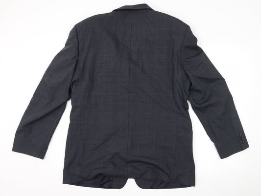 moorecroft Mens Grey Check Jacket Suit Jacket Size 42
