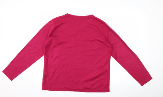 casamia Womens Pink Knit Pullover Jumper Size L