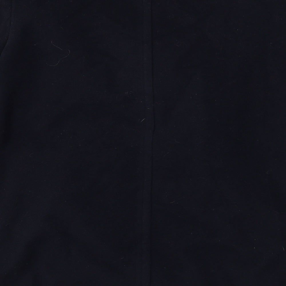 Brand and care label for St Bernard women’s blue overcoat coat, size UK 10