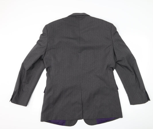 Taylor & Wright Mens Grey Striped Jacket Suit Jacket Size 42