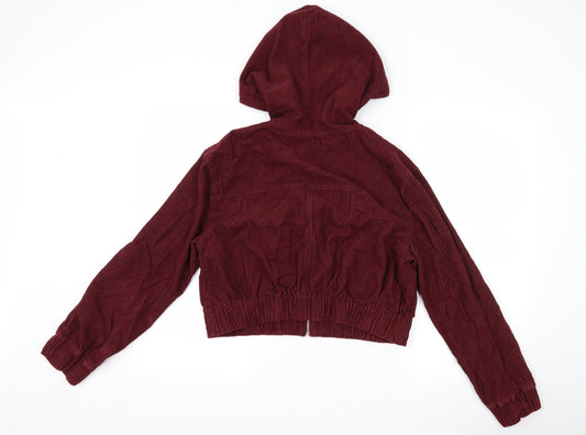 Boohoo Womens Purple Corduroy Jacket Size 10