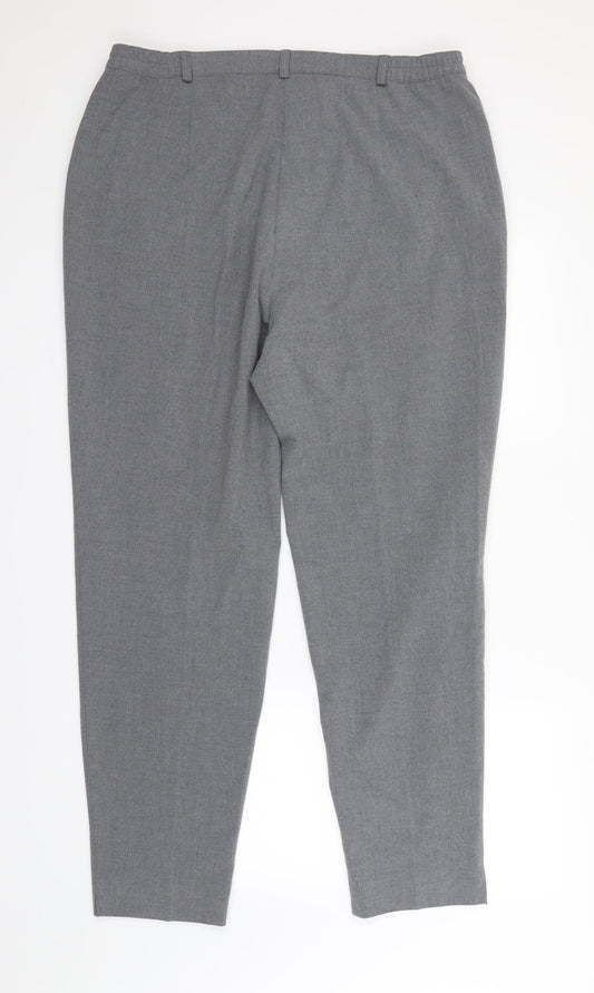 Extra Elegance Womens Grey Dress Pants Trousers Size 20 L30 in