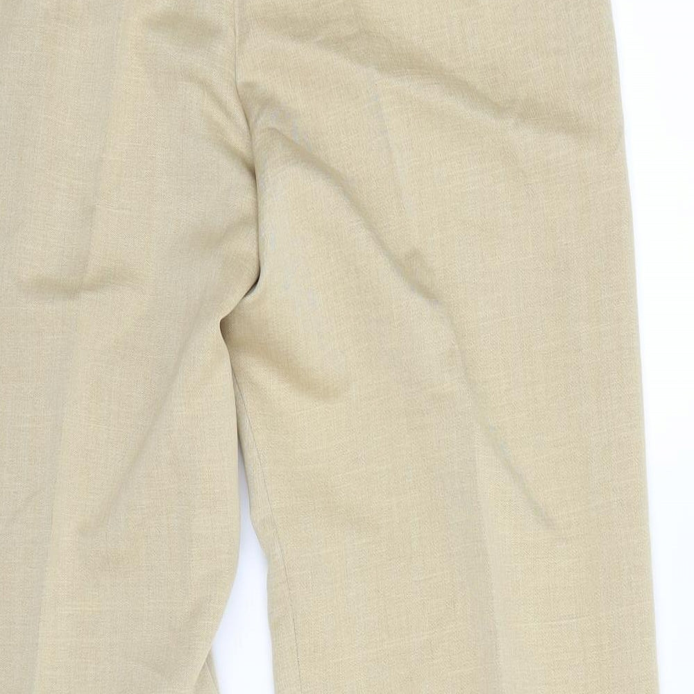 Brand and care label for Special Collection women’s beige dress pants trousers, size UK 14, 30-inch leg