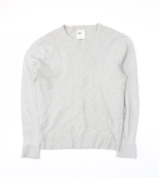 yd. Mens Grey Knit Pullover Jumper Size L