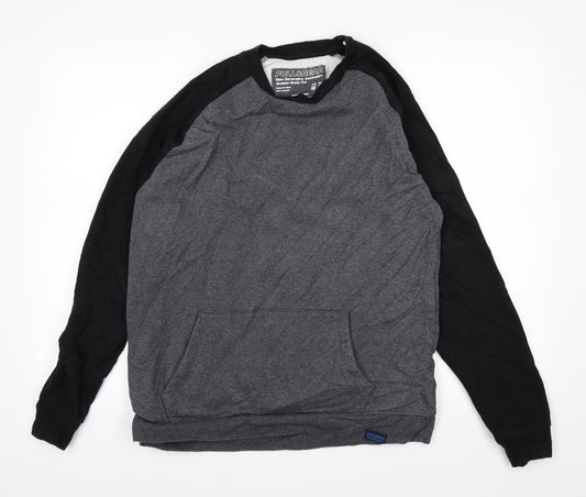 Pull&Bear Mens Grey Pullover Jumper Size M