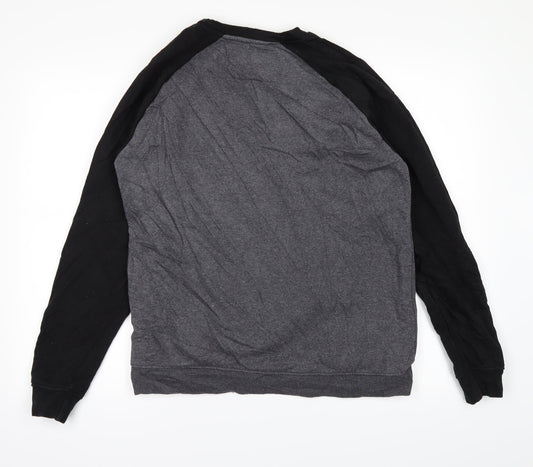 Pull&Bear Mens Grey Pullover Jumper Size M