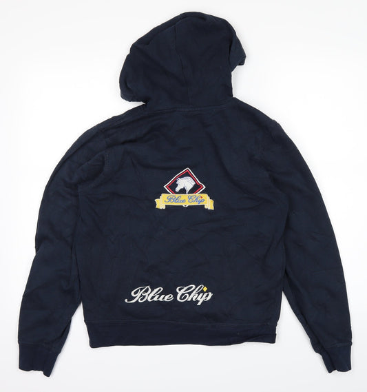 Clique Mens Blue Pullover Hoodie Size S