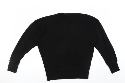 Boohoo Womens Black Pullover Jumper Size M