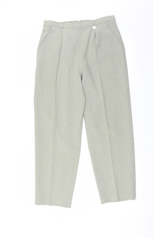 Classic Womens Green Trousers Size 14 L26 in