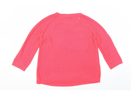 H&M Womens Pink Pullover Jumper Size M