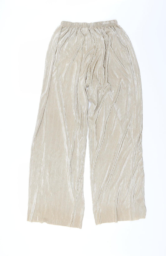 Tesco Womens Gold Trousers Size 8 L32 in