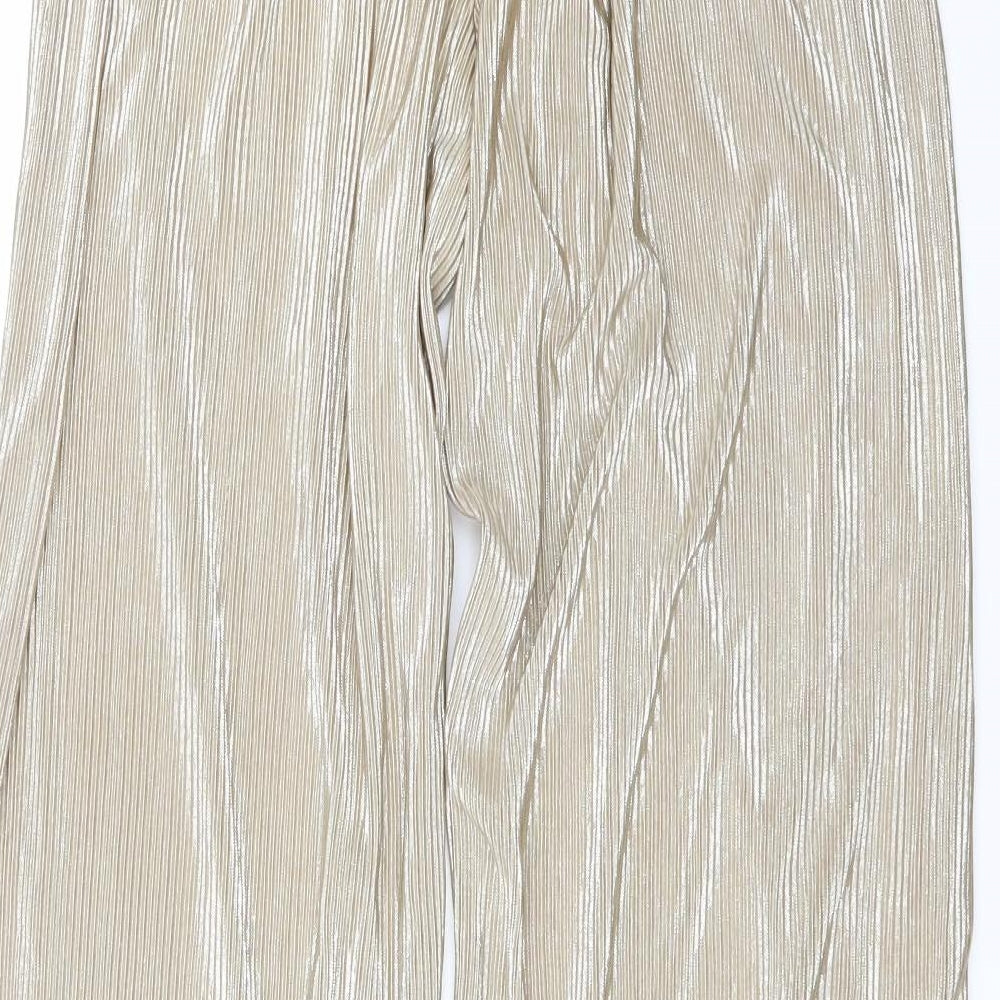 Tesco Womens Gold Trousers Size 8 L32 in