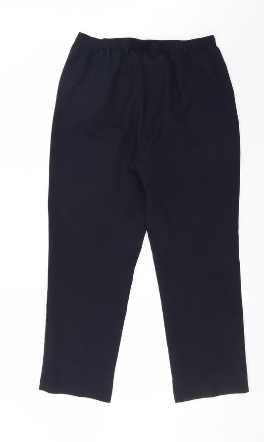 Preworn Womens Blue Trousers Size 14 L26 in