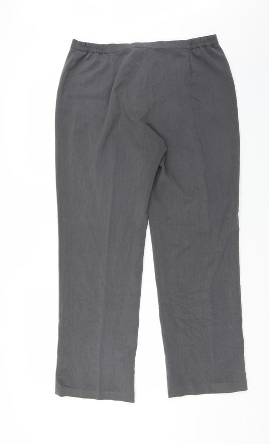 BASSINI Womens Grey Trousers Size 16 L29 in