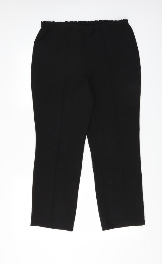 Classic Womens Black Trousers Size 12 L26 in