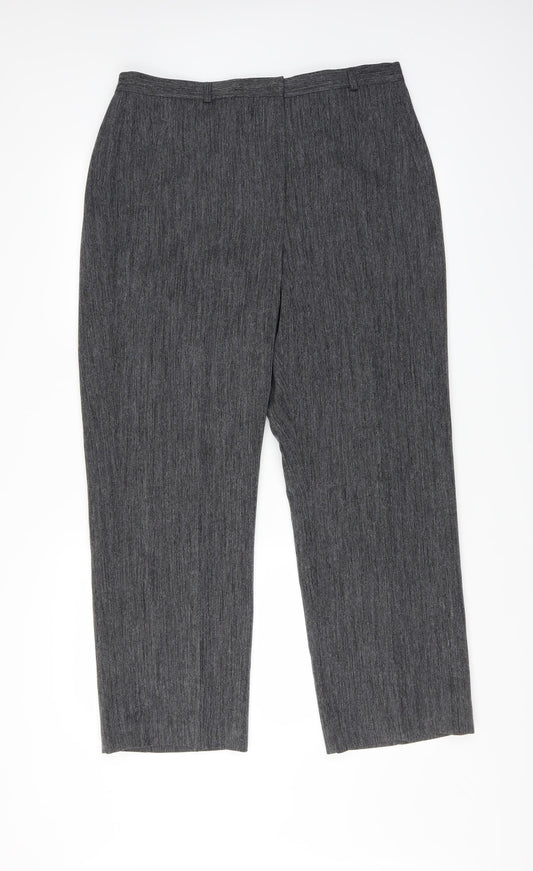 Classics Womens Grey Trousers Size 16 L28 in