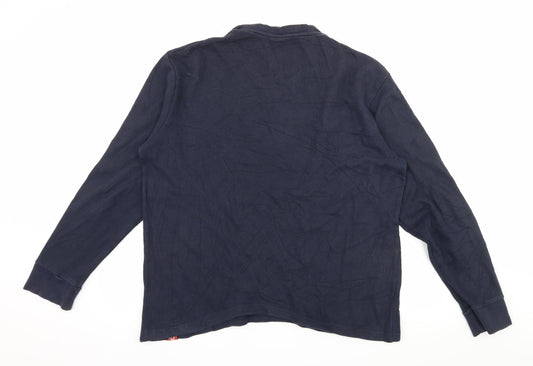 D555 Mens Blue Jersey Pullover Sweatshirt Size M