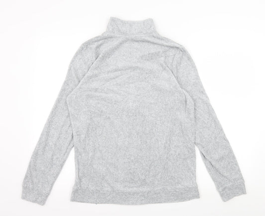 Avenue Womens Grey Jersey Full Zip Sweatshirt Size 12