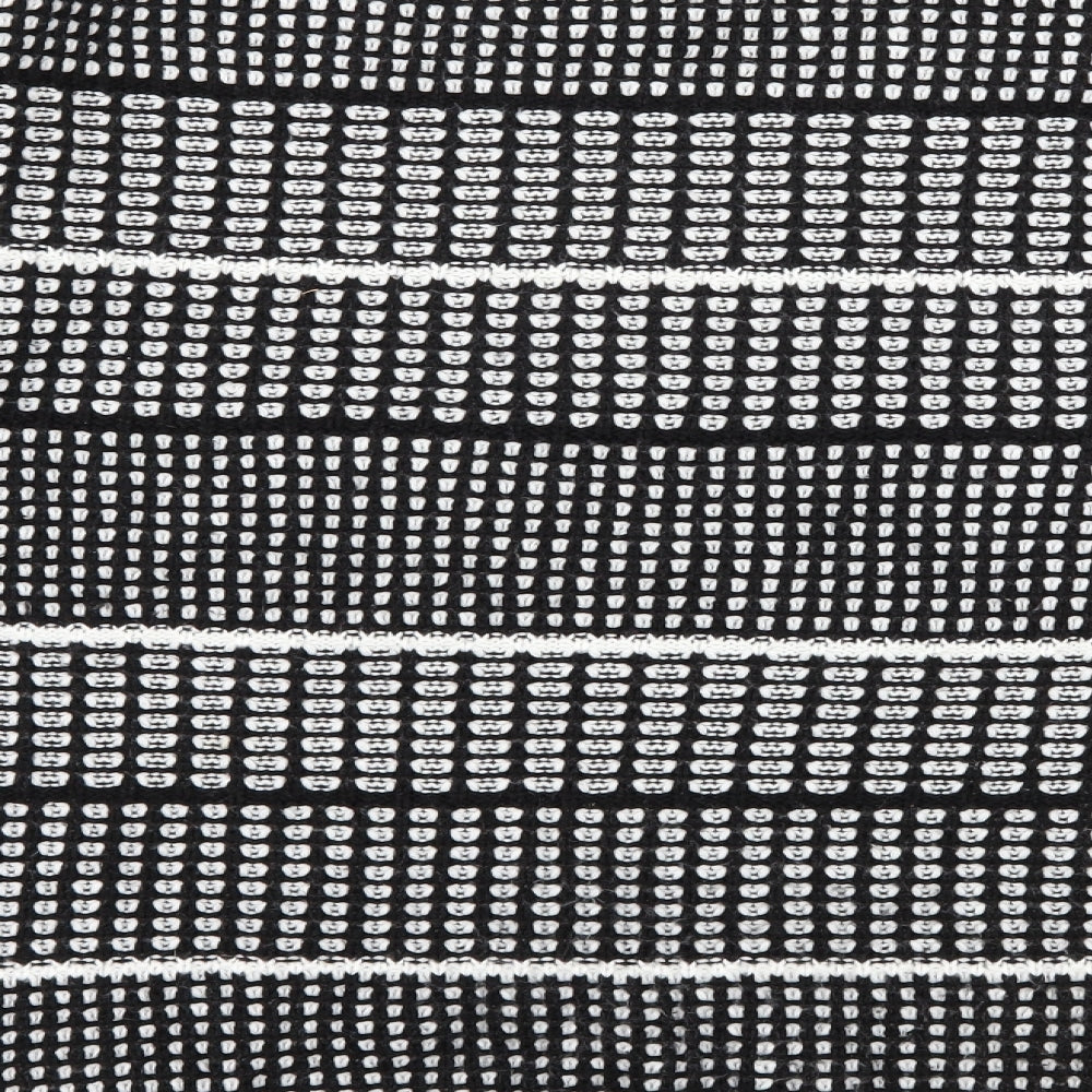 Brand and care label for Papaya women’s black check knit jumper, size UK 10