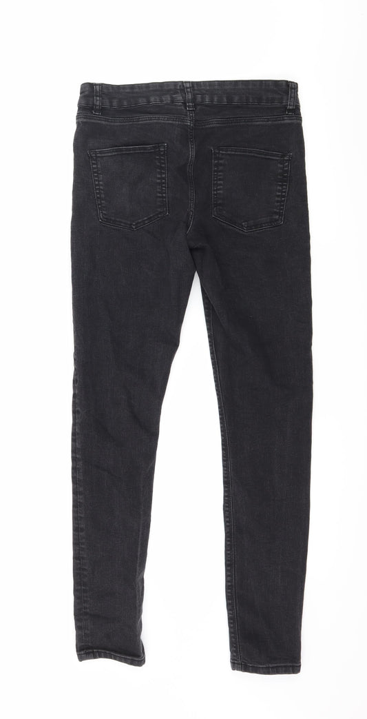 ASOS Womens Black Denim Skinny Jeans Size 32 in L30 in
