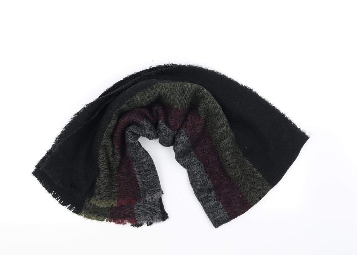 Additional front view of Preworn Black Check Shawl/Wrap