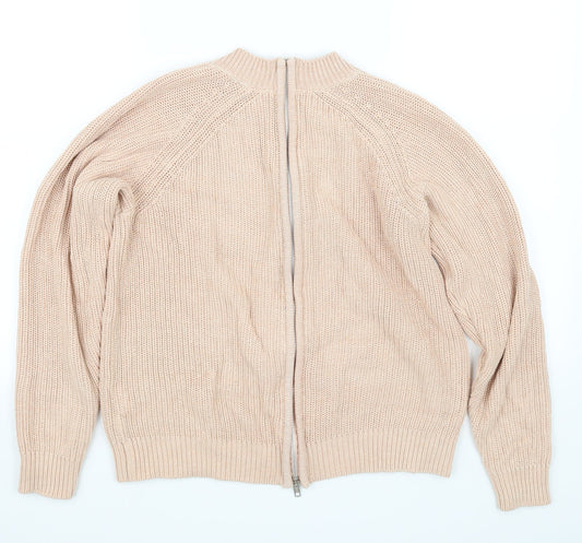 H&M Womens Pink Full Zip Jumper Size 10