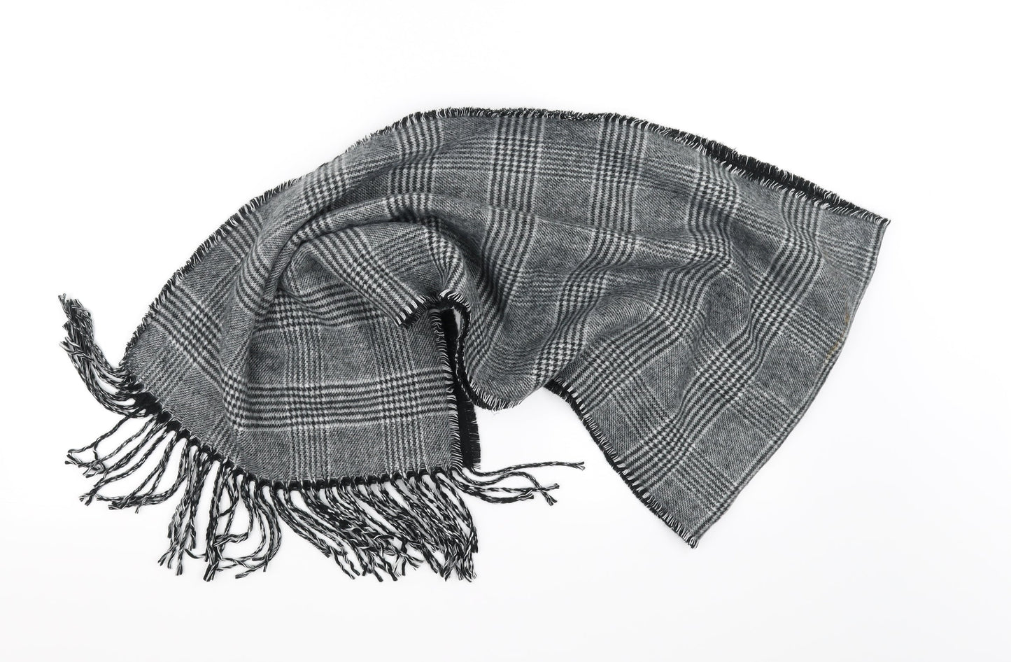 Preworn Grey Check Scarf