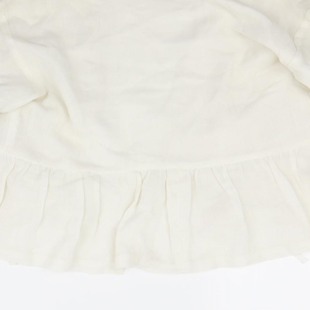 Preworn Womens White Jacket Coat Size 10