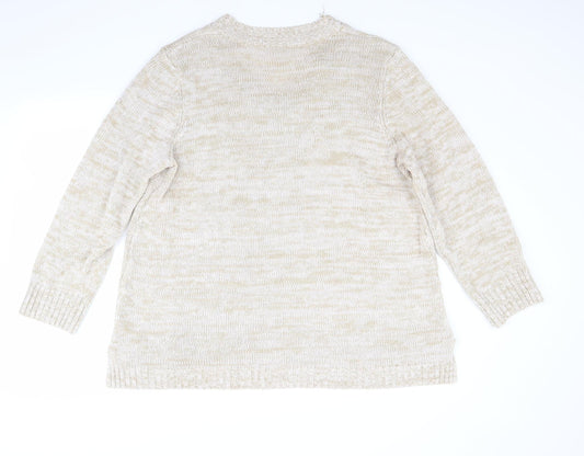 Preworn Womens Beige Pullover Jumper Size 20