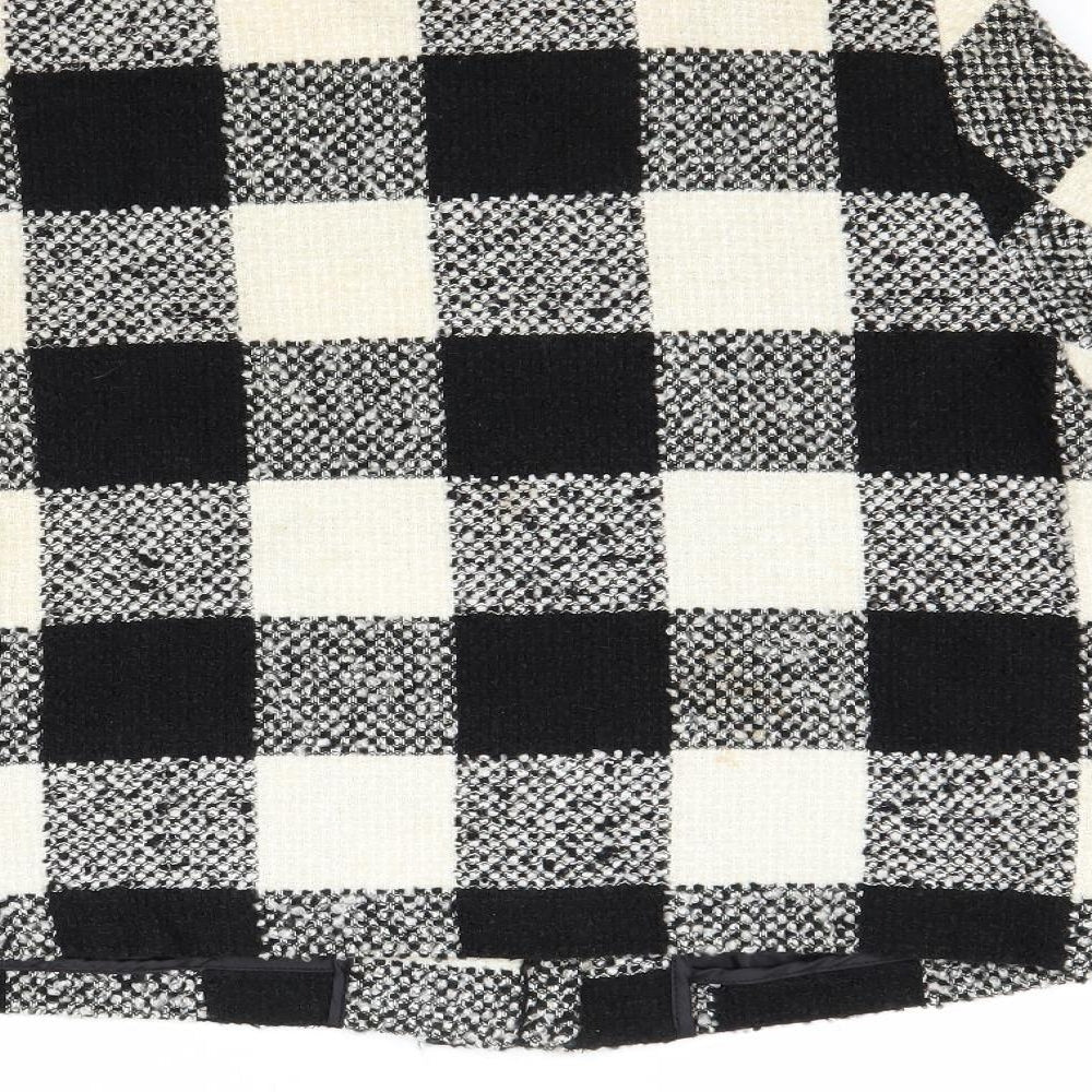 Simply Be Womens White Check Jacket Coat Size 14