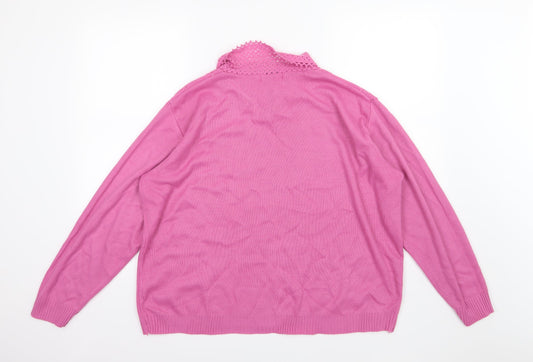 Merry Gold Womens Orange Knit Pullover Jumper Size L