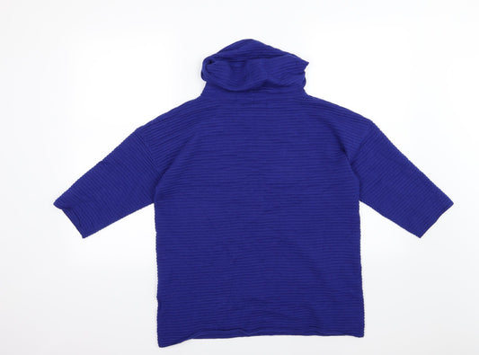 Paramour Womens Blue Knit Pullover Jumper Size M