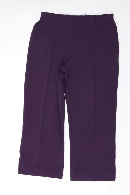 Autonomy Womens Purple Trousers Size 12 L24 in
