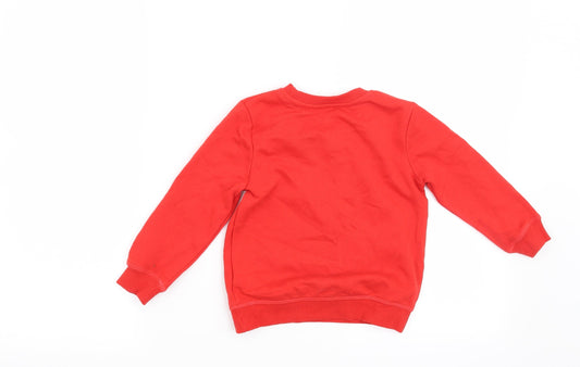 Matalan Boys Red Pullover Sweatshirt Size 2-3 Years - Xmas Mode On