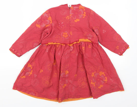 Confetti Girls Pink Floral Skater Dress Size 3 Years