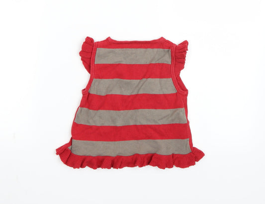 NEXT Girls Red Polka Dot Basic T-Shirt Size 2-3 Years