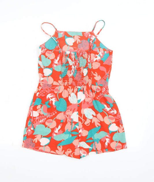 John Lewis Girls Orange Playsuit One-Piece Size 11 Years