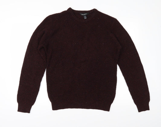 Cedar Wood State Mens Red Knit Pullover Jumper Size M