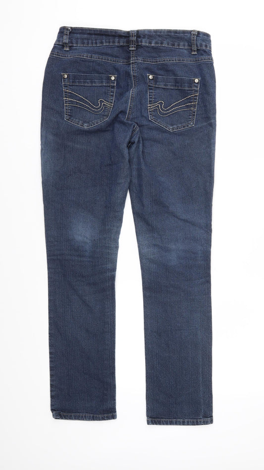 Debenhams Womens Blue Denim Skinny Jeans Size 10 L31 in