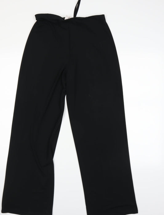Preworn Womens Black Trousers Size 12 L27 in