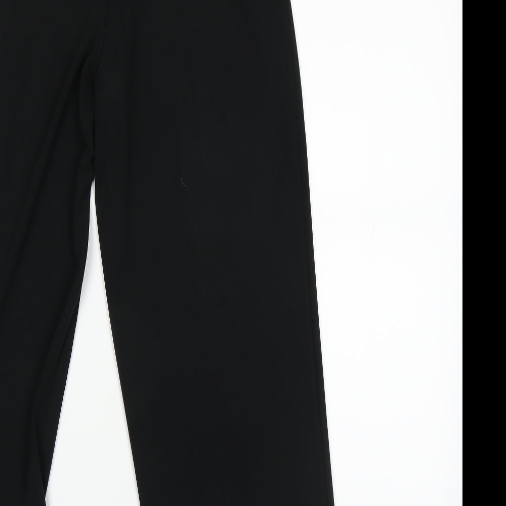 Preworn Womens Black Trousers Size 12 L27 in