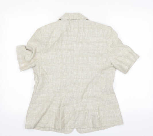 Gray & Osbourn Womens Beige Jacket Blazer Size 10