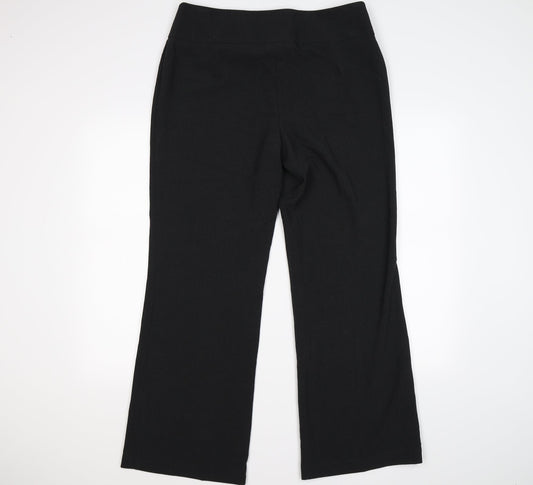 Marks and Spencer Womens Grey Trousers Size 14 L26 in - WORK OFFICE WEAR