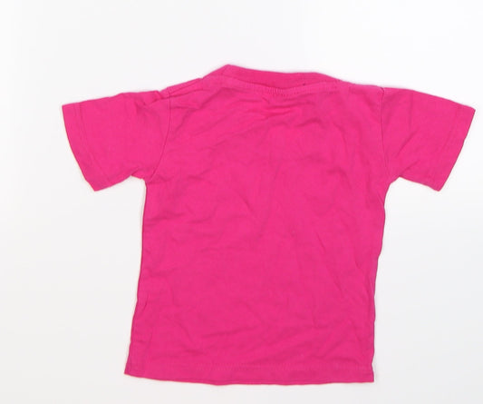 Preworn Girls Pink Basic T-Shirt Size 2 Years - grandmother cyprus