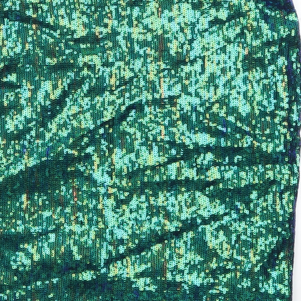 Brand and care label for Divided women’s multicoloured a-line skirt, size S