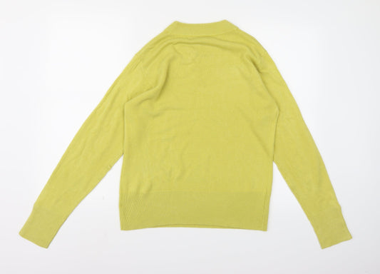 Alexara Womens Yellow Knit Pullover Jumper Size L