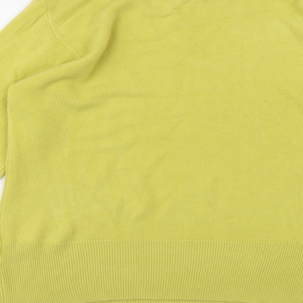 Alexara Womens Yellow Knit Pullover Jumper Size L