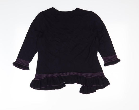 Per Una Womens Purple Cardigan Jumper Size 14